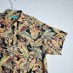 Tori Richard Mens 2XB Hawaiian Shirt Tropical Palm Leaf Print Made in Hawaii USA